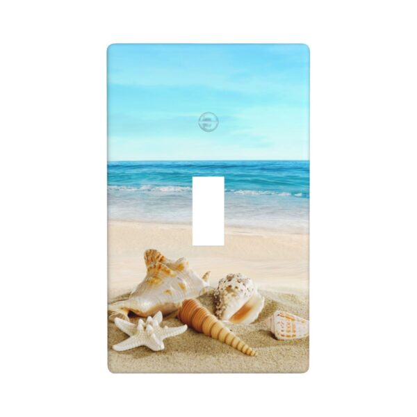 1Pcs Shells on the beach Wall Plate Cover  Switch Plate Covers  Light Switch Cover Plate  Wall Plate Cover Decorative  Decorative switch and socket covers for home kitchen decoration