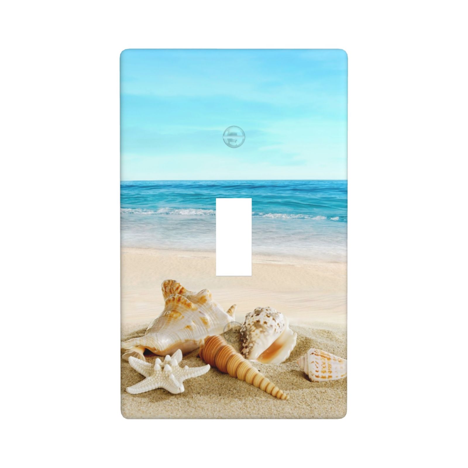 1Pcs Shells on the beach Wall Plate Cover Switch Plate Covers Light Switch Cover Plate Wall Plate Cover Decorative Decorative switch and socket covers for home kitchen decoration