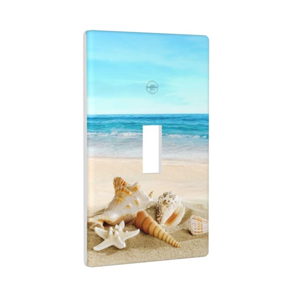 1Pcs Shells on the beach Wall Plate Cover  Switch Plate Covers  Light Switch Cover Plate  Wall Plate Cover Decorative  Decorative switch and socket covers for home kitchen decoration - Image 3