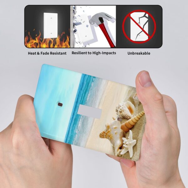 1Pcs Shells on the beach Wall Plate Cover  Switch Plate Covers  Light Switch Cover Plate  Wall Plate Cover Decorative  Decorative switch and socket covers for home kitchen decoration - Image 4
