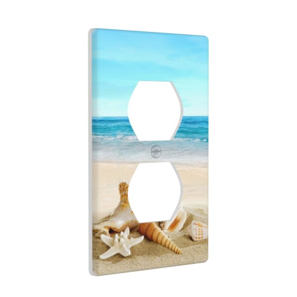 1Pcs Shells on the beach Wall Plate Cover  Switch Plate Covers  Light Switch Cover Plate  Wall Plate Cover Decorative  Decorative switch and socket covers for home kitchen decoration - Image 3