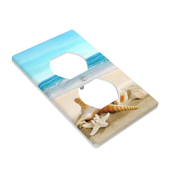 1Pcs Shells on the beach Wall Plate Cover  Switch Plate Covers  Light Switch Cover Plate  Wall Plate Cover Decorative  Decorative switch and socket covers for home kitchen decoration - Image 2