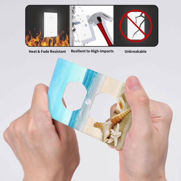 1Pcs Shells on the beach Wall Plate Cover  Switch Plate Covers  Light Switch Cover Plate  Wall Plate Cover Decorative  Decorative switch and socket covers for home kitchen decoration - Image 4