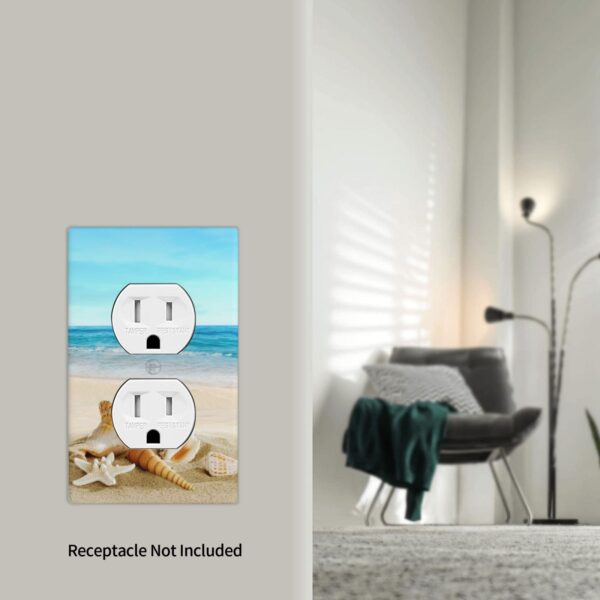 1Pcs Shells on the beach Wall Plate Cover  Switch Plate Covers  Light Switch Cover Plate  Wall Plate Cover Decorative  Decorative switch and socket covers for home kitchen decoration - Image 5