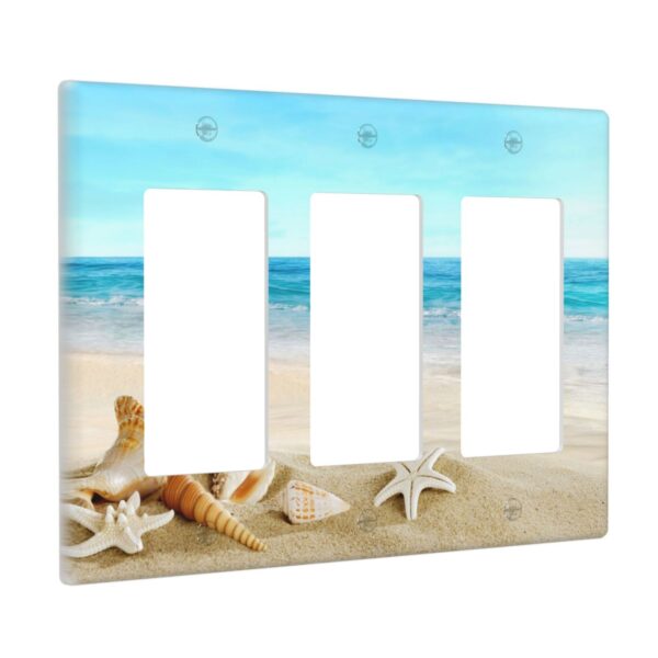 1Pcs Shells on the beach Wall Plate Cover  Switch Plate Covers  Light Switch Cover Plate  Wall Plate Cover Decorative  Decorative switch and socket covers for home kitchen decoration - Image 3