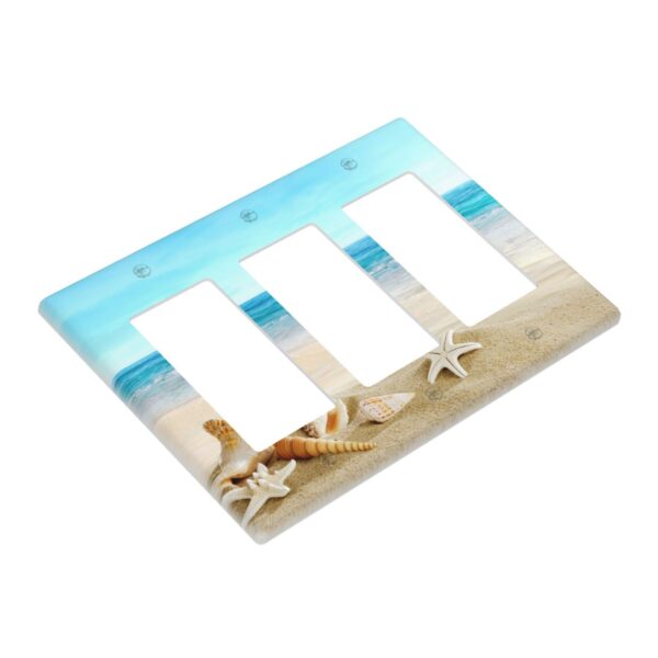 1Pcs Shells on the beach Wall Plate Cover  Switch Plate Covers  Light Switch Cover Plate  Wall Plate Cover Decorative  Decorative switch and socket covers for home kitchen decoration - Image 2