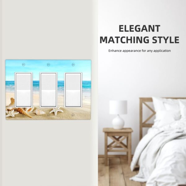 1Pcs Shells on the beach Wall Plate Cover  Switch Plate Covers  Light Switch Cover Plate  Wall Plate Cover Decorative  Decorative switch and socket covers for home kitchen decoration - Image 5