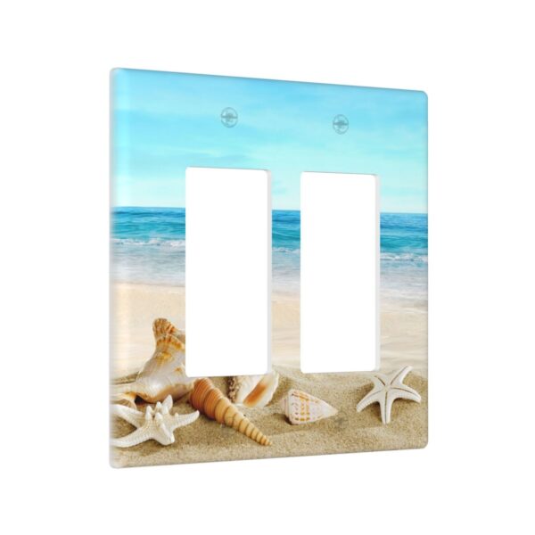 1Pcs Shells on the beach Wall Plate Cover  Switch Plate Covers  Light Switch Cover Plate  Wall Plate Cover Decorative  Decorative switch and socket covers for home kitchen decoration - Image 3