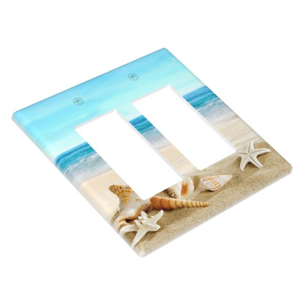 1Pcs Shells on the beach Wall Plate Cover  Switch Plate Covers  Light Switch Cover Plate  Wall Plate Cover Decorative  Decorative switch and socket covers for home kitchen decoration - Image 2