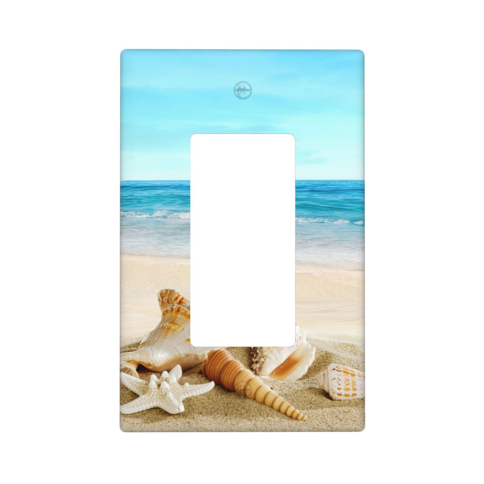 1Pcs Shells on the beach Wall Plate Cover Switch Plate Covers Light Switch Cover Plate Wall Plate Cover Decorative Decorative switch and socket covers for home kitchen decoration
