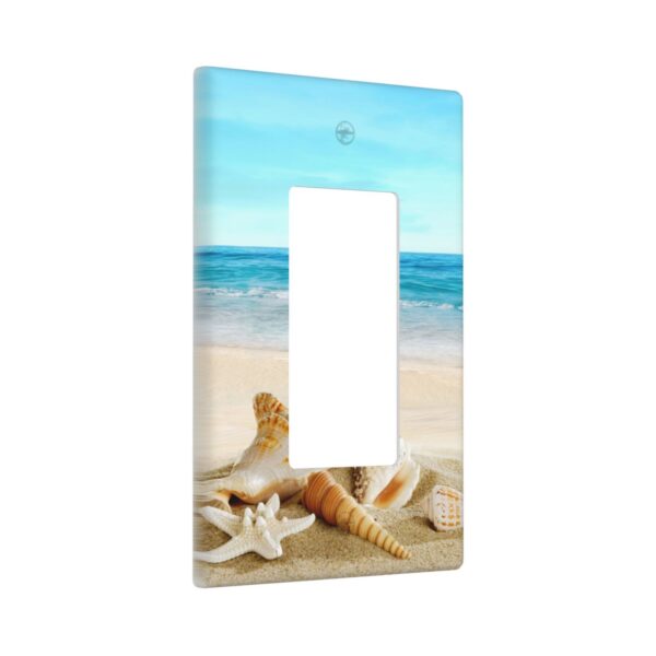 1Pcs Shells on the beach Wall Plate Cover  Switch Plate Covers  Light Switch Cover Plate  Wall Plate Cover Decorative  Decorative switch and socket covers for home kitchen decoration - Image 2