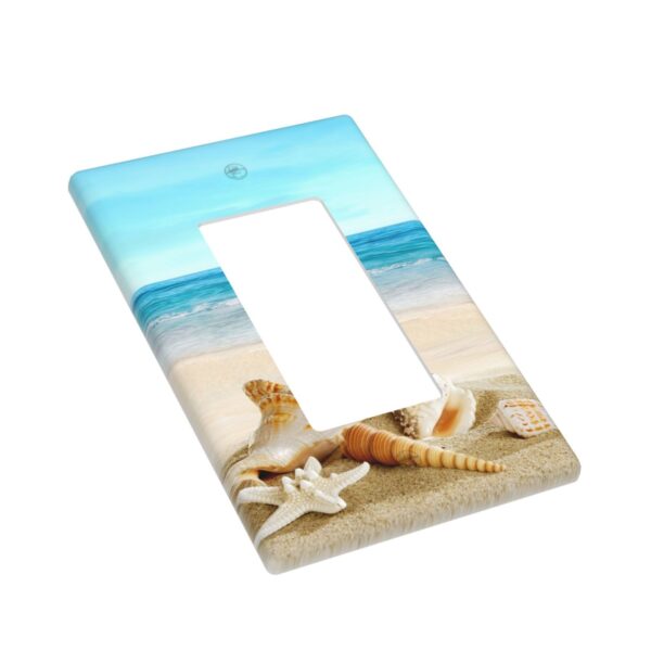 1Pcs Shells on the beach Wall Plate Cover  Switch Plate Covers  Light Switch Cover Plate  Wall Plate Cover Decorative  Decorative switch and socket covers for home kitchen decoration - Image 3