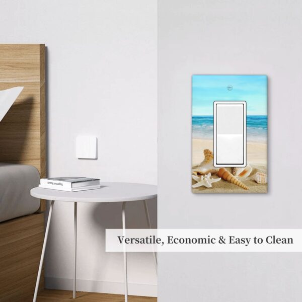 1Pcs Shells on the beach Wall Plate Cover  Switch Plate Covers  Light Switch Cover Plate  Wall Plate Cover Decorative  Decorative switch and socket covers for home kitchen decoration - Image 4