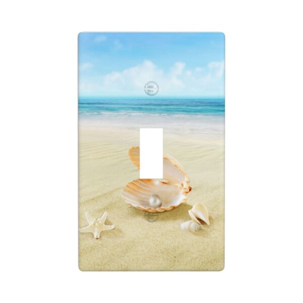 1Pcs Open Shell With Pearl in the Sand Wall Plates decorative light switch cover plate Light Switch Cover Plate Decorative Wall Plate outlet covers wall plate