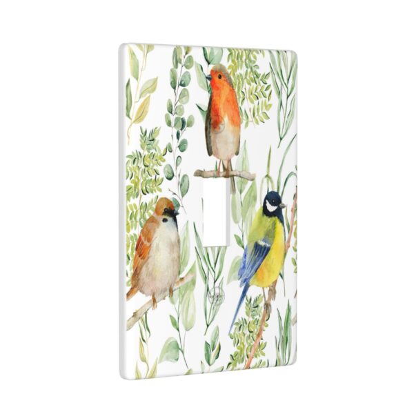 1Pcs Bird Flower Wall Plates decorative light switch cover plate Light Switch Cover Plate Decorative Wall Plate outlet covers wall plate - Image 2