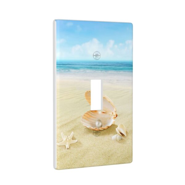 1Pcs Open Shell With Pearl in the Sand Wall Plates decorative light switch cover plate Light Switch Cover Plate Decorative Wall Plate outlet covers wall plate - Image 2