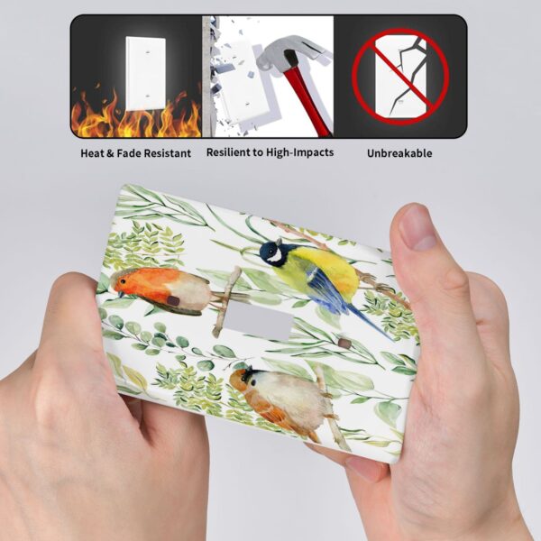 1Pcs Bird Flower Wall Plates decorative light switch cover plate Light Switch Cover Plate Decorative Wall Plate outlet covers wall plate - Image 4