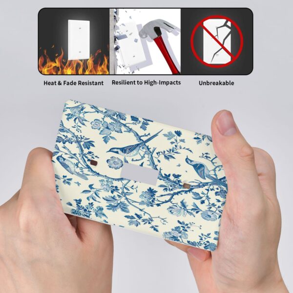 1Pcs A blue bird and flowers Wall Plates decorative light switch cover plate Light Switch Cover Plate Decorative Wall Plate outlet covers wall plate - Image 5