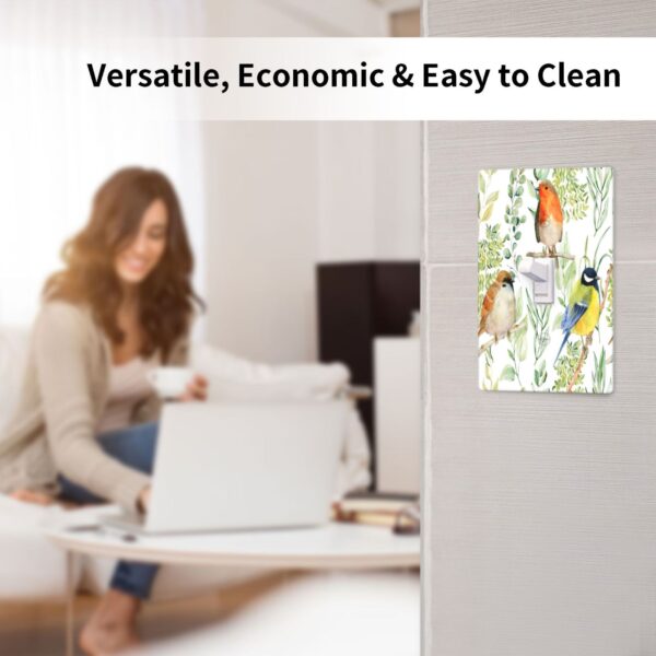 1Pcs Bird Flower Wall Plates decorative light switch cover plate Light Switch Cover Plate Decorative Wall Plate outlet covers wall plate - Image 5