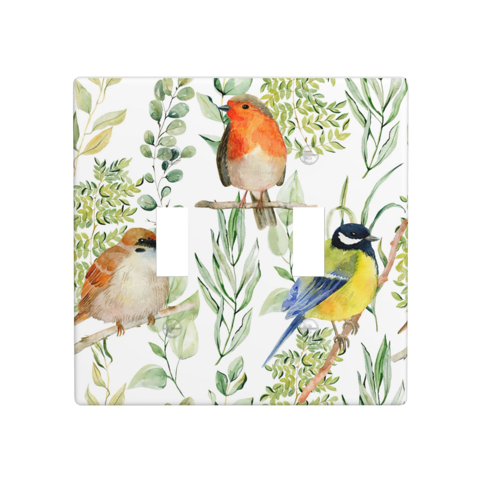 1Pcs Bird Flower Wall Plates decorative light switch cover plate Light Switch Cover Plate Decorative Wall Plate outlet covers wall plate