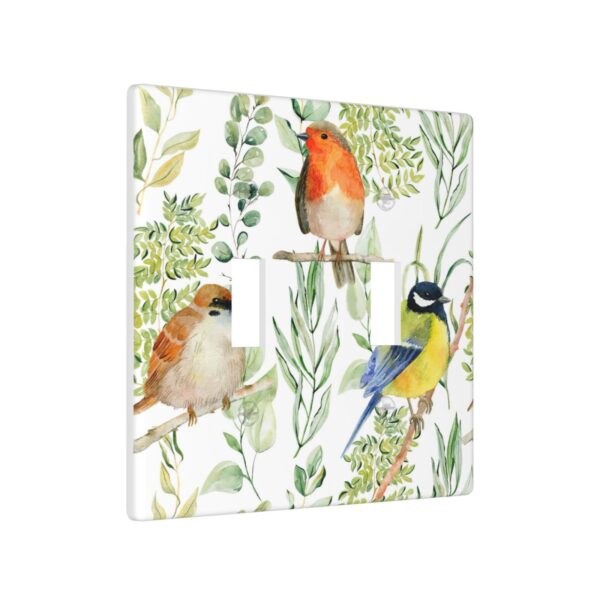 1Pcs Bird Flower Wall Plates decorative light switch cover plate Light Switch Cover Plate Decorative Wall Plate outlet covers wall plate - Image 2