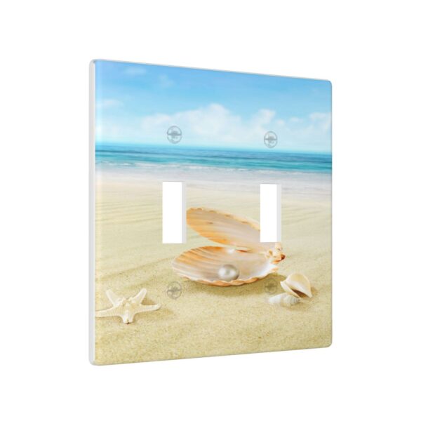1Pcs Open Shell With Pearl in the Sand Wall Plates decorative light switch cover plate Light Switch Cover Plate Decorative Wall Plate outlet covers wall plate - Image 3