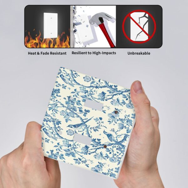 1Pcs A blue bird and flowers Wall Plates decorative light switch cover plate Light Switch Cover Plate Decorative Wall Plate outlet covers wall plate - Image 5