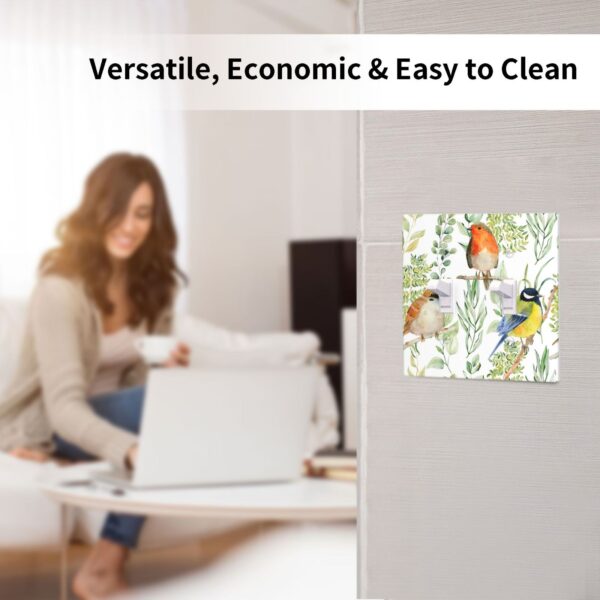 1Pcs Bird Flower Wall Plates decorative light switch cover plate Light Switch Cover Plate Decorative Wall Plate outlet covers wall plate - Image 4