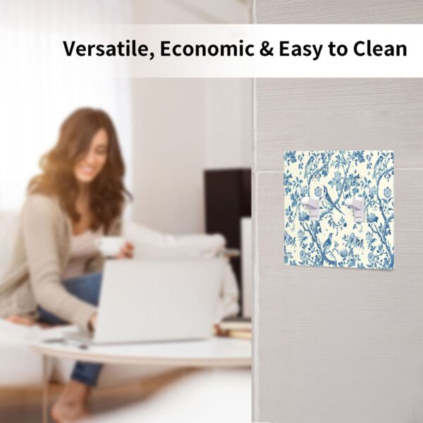 1Pcs A blue bird and flowers Wall Plates decorative light switch cover plate Light Switch Cover Plate Decorative Wall Plate outlet covers wall plate - Image 4