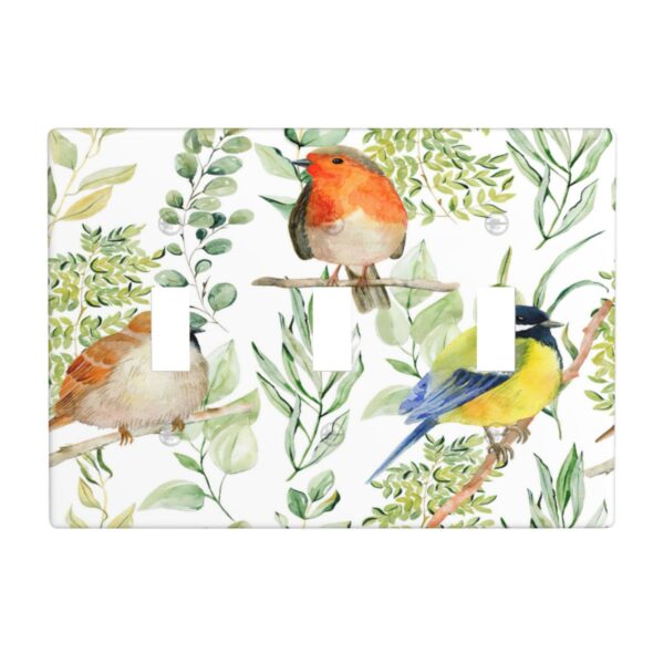 1Pcs Bird Flower Wall Plates decorative light switch cover plate Light Switch Cover Plate Decorative Wall Plate outlet covers wall plate