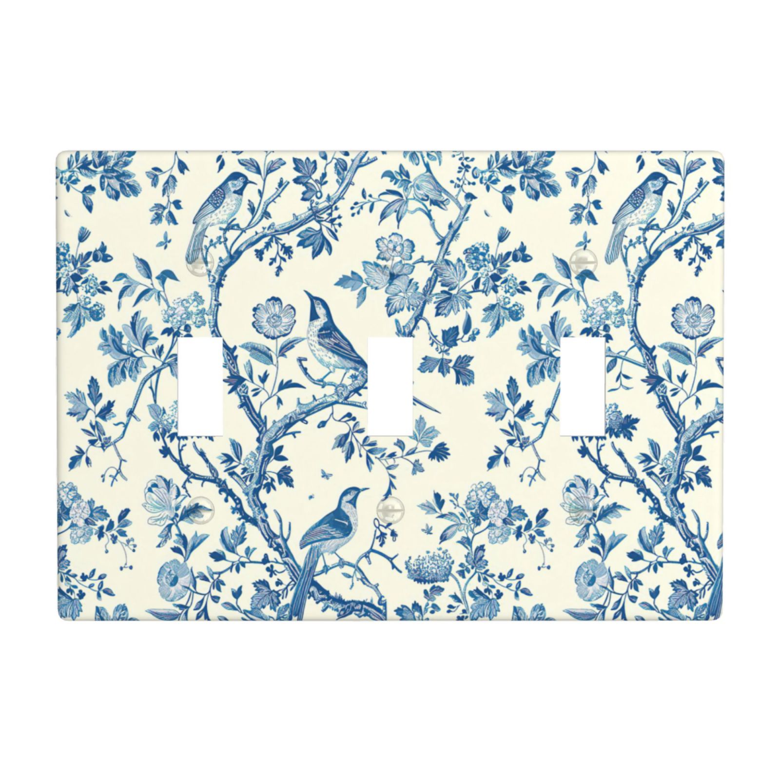 1Pcs A blue bird and flowers Wall Plates decorative light switch cover plate Light Switch Cover Plate Decorative Wall Plate outlet covers wall plate