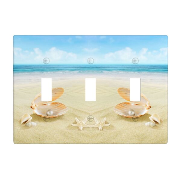 1Pcs Open Shell With Pearl in the Sand Wall Plates decorative light switch cover plate Light Switch Cover Plate Decorative Wall Plate outlet covers wall plate