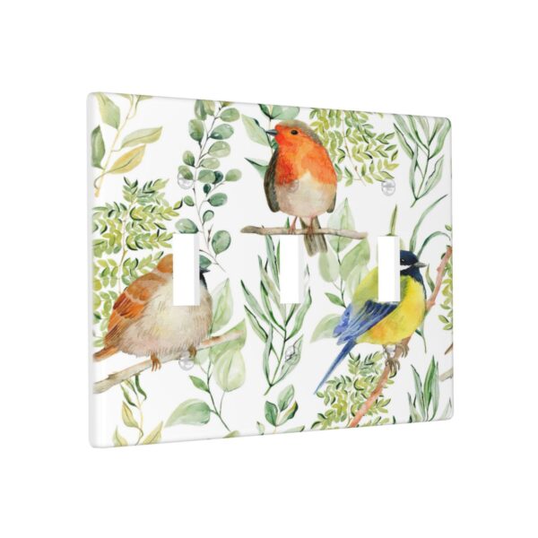 1Pcs Bird Flower Wall Plates decorative light switch cover plate Light Switch Cover Plate Decorative Wall Plate outlet covers wall plate - Image 2