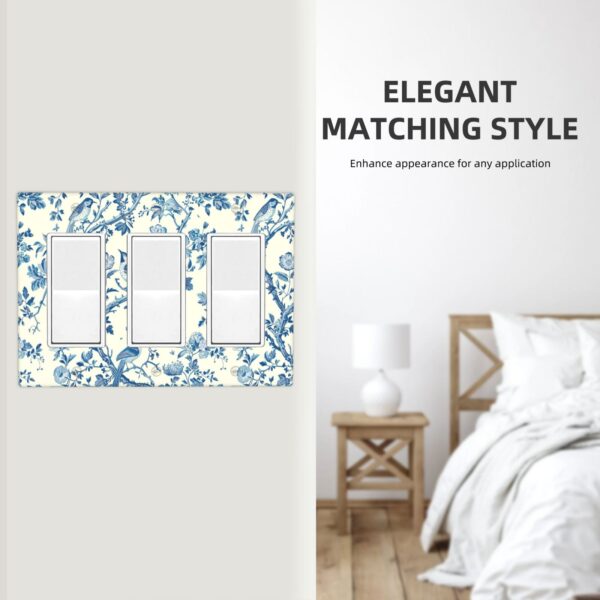 1Pcs A blue bird and flowers Wall Plates decorative light switch cover plate Light Switch Cover Plate Decorative Wall Plate outlet covers wall plate - Image 6