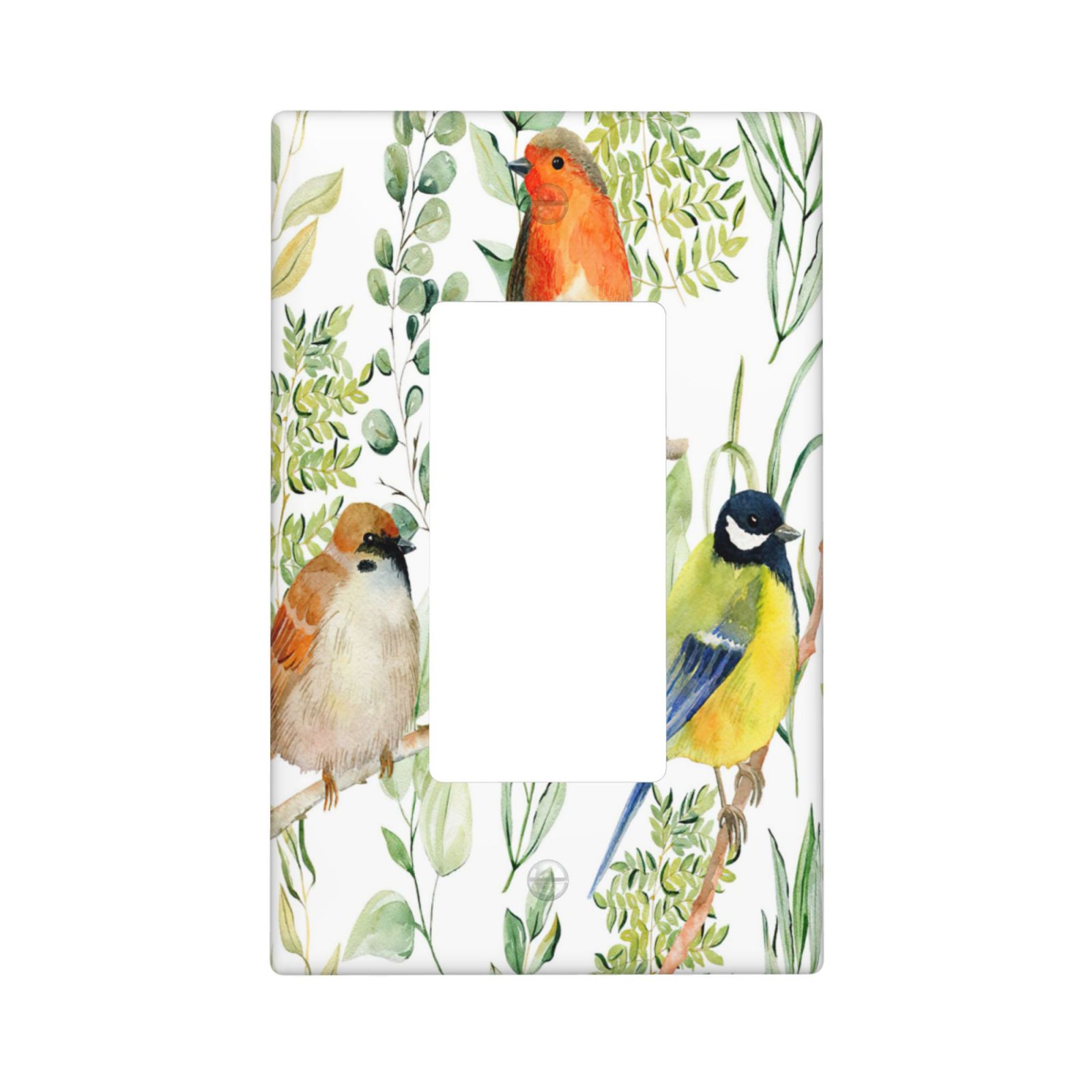 1Pcs Bird Flower Wall Plates decorative light switch cover plate Light Switch Cover Plate Decorative Wall Plate outlet covers wall plate