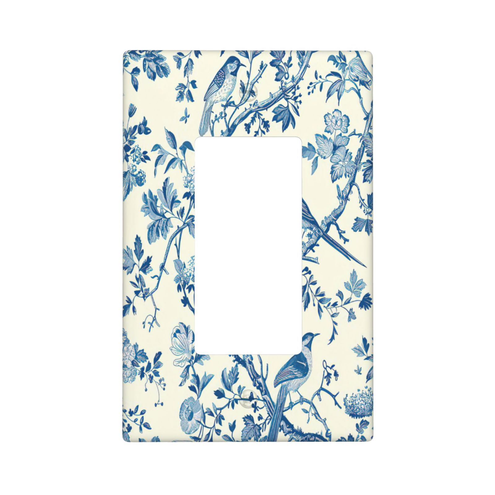 1Pcs A blue bird and flowers Wall Plates decorative light switch cover plate Light Switch Cover Plate Decorative Wall Plate outlet covers wall plate