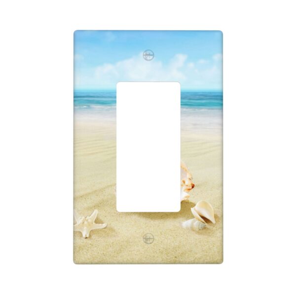 1Pcs Open Shell With Pearl in the Sand Wall Plates decorative light switch cover plate Light Switch Cover Plate Decorative Wall Plate outlet covers wall plate