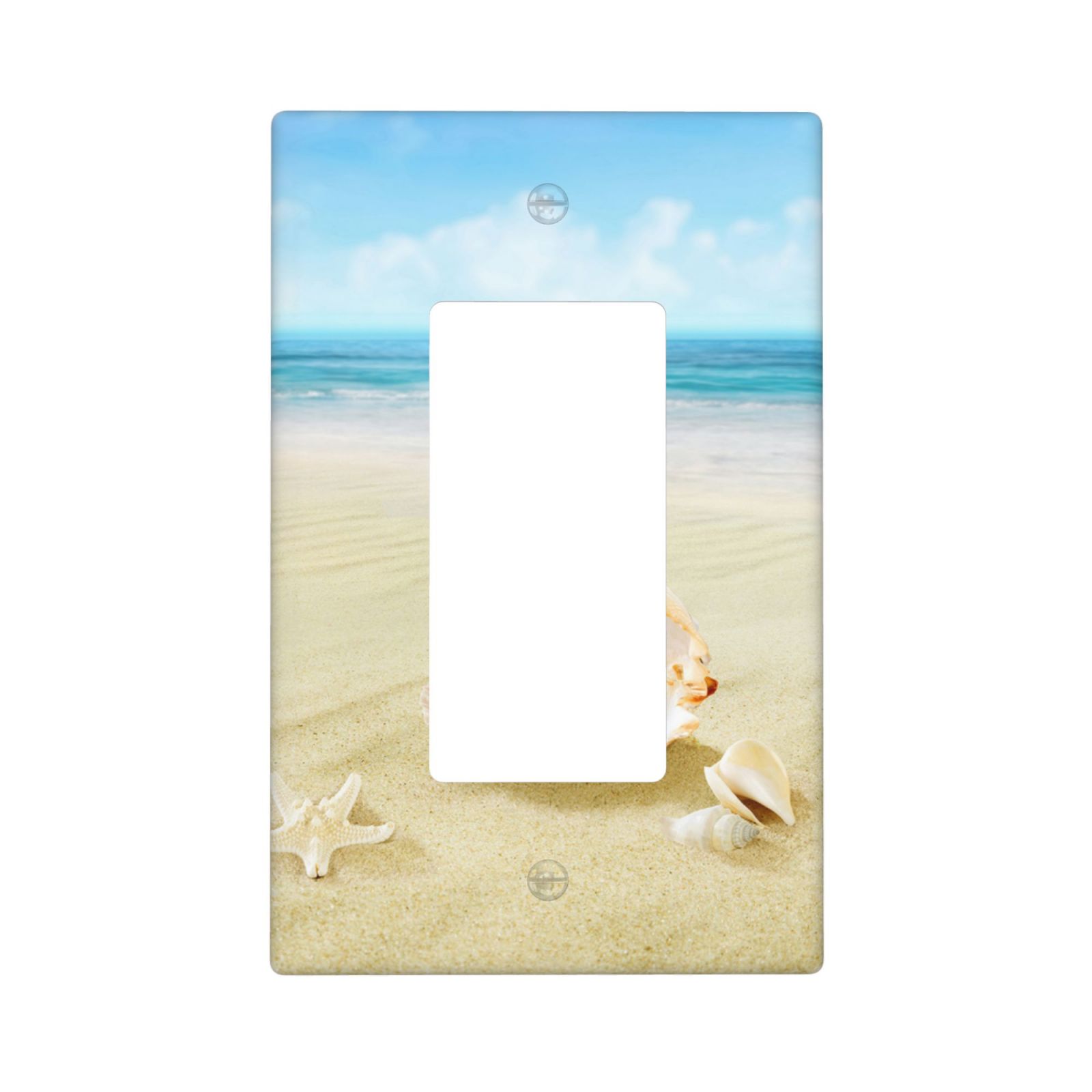 1Pcs Open Shell With Pearl in the Sand Wall Plates decorative light switch cover plate Light Switch Cover Plate Decorative Wall Plate outlet covers wall plate