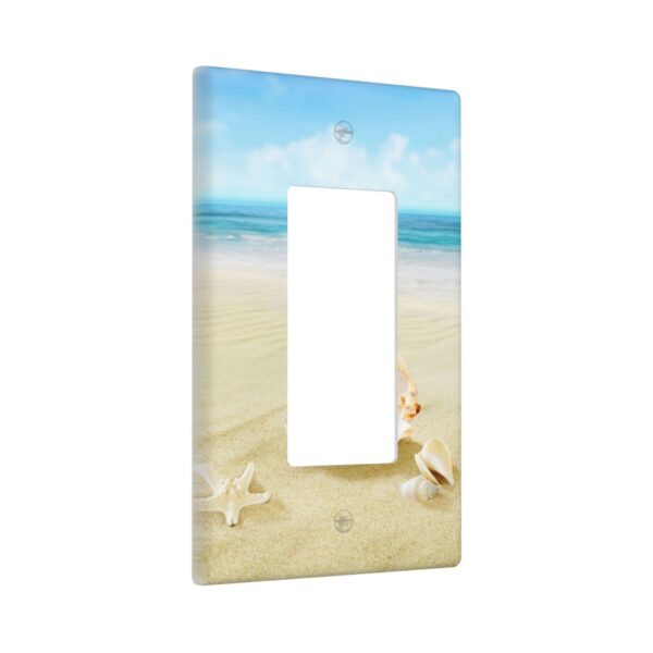 1Pcs Open Shell With Pearl in the Sand Wall Plates decorative light switch cover plate Light Switch Cover Plate Decorative Wall Plate outlet covers wall plate - Image 3