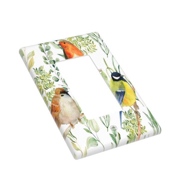 1Pcs Bird Flower Wall Plates decorative light switch cover plate Light Switch Cover Plate Decorative Wall Plate outlet covers wall plate - Image 2