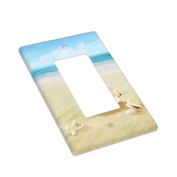 1Pcs Open Shell With Pearl in the Sand Wall Plates decorative light switch cover plate Light Switch Cover Plate Decorative Wall Plate outlet covers wall plate - Image 2