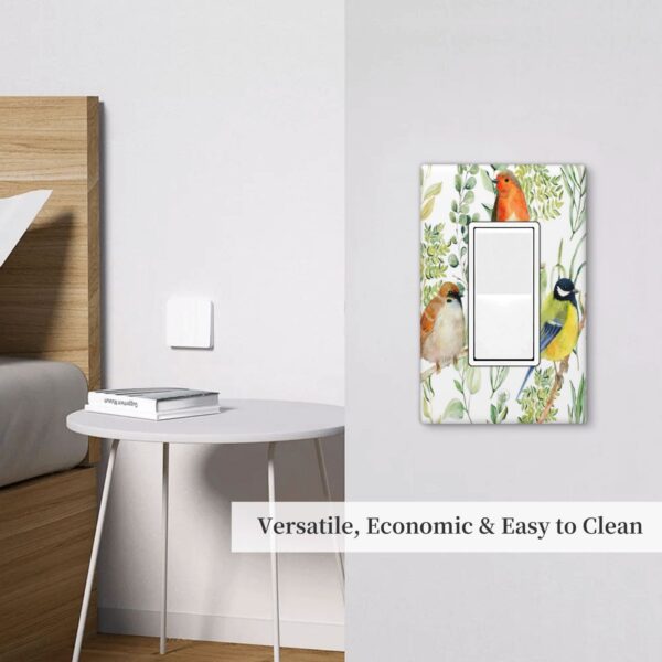 1Pcs Bird Flower Wall Plates decorative light switch cover plate Light Switch Cover Plate Decorative Wall Plate outlet covers wall plate - Image 3