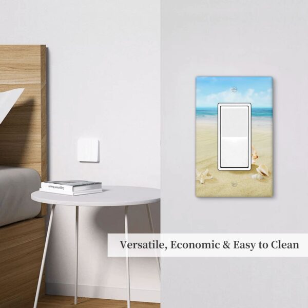 1Pcs Open Shell With Pearl in the Sand Wall Plates decorative light switch cover plate Light Switch Cover Plate Decorative Wall Plate outlet covers wall plate - Image 4
