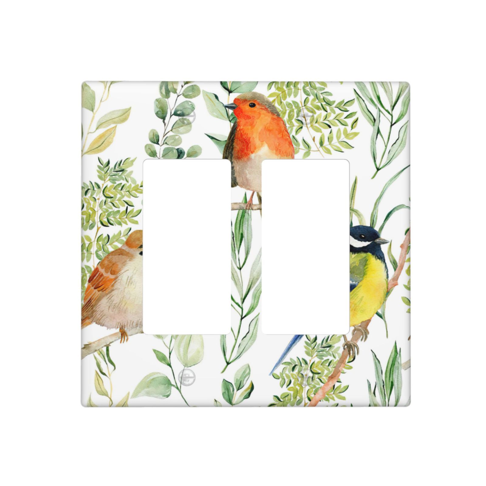 1Pcs Bird Flower Wall Plates decorative light switch cover plate Light Switch Cover Plate Decorative Wall Plate outlet covers wall plate