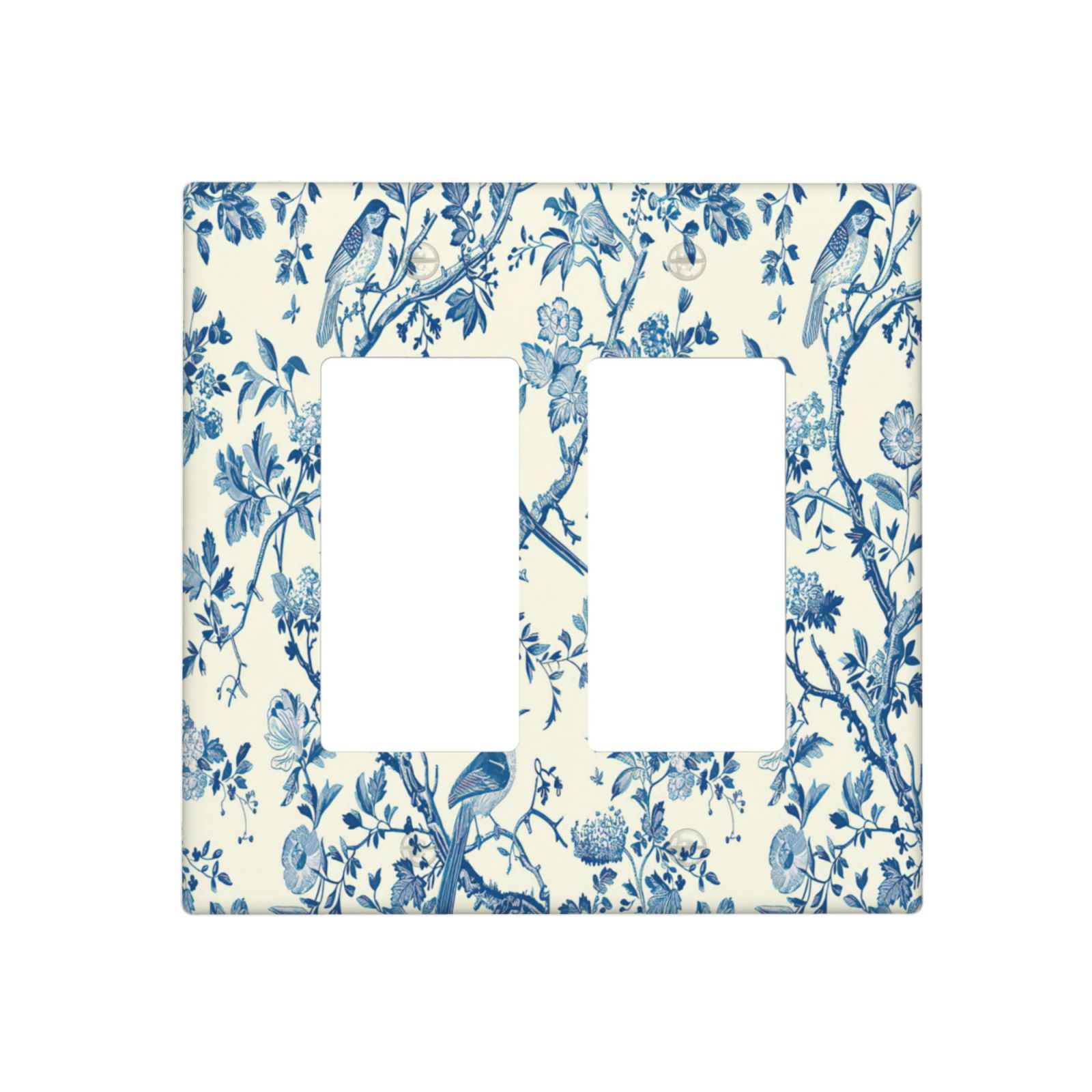 1Pcs A blue bird and flowers Wall Plates decorative light switch cover plate Light Switch Cover Plate Decorative Wall Plate outlet covers wall plate