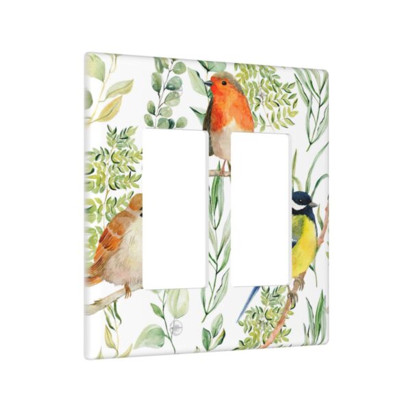 1Pcs Bird Flower Wall Plates decorative light switch cover plate Light Switch Cover Plate Decorative Wall Plate outlet covers wall plate - Image 2