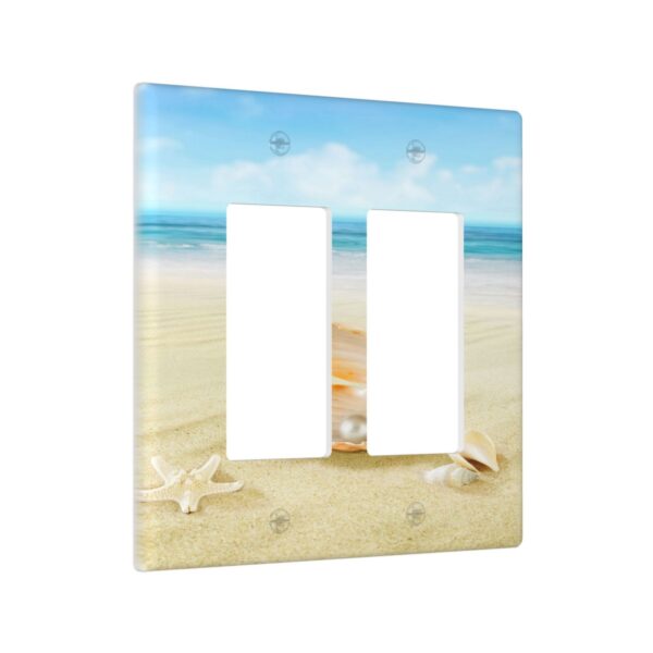 1Pcs Open Shell With Pearl in the Sand Wall Plates decorative light switch cover plate Light Switch Cover Plate Decorative Wall Plate outlet covers wall plate - Image 2
