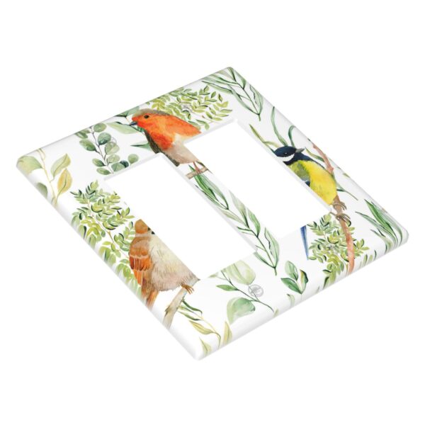 1Pcs Bird Flower Wall Plates decorative light switch cover plate Light Switch Cover Plate Decorative Wall Plate outlet covers wall plate - Image 3