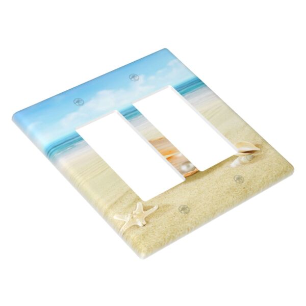 1Pcs Open Shell With Pearl in the Sand Wall Plates decorative light switch cover plate Light Switch Cover Plate Decorative Wall Plate outlet covers wall plate - Image 3
