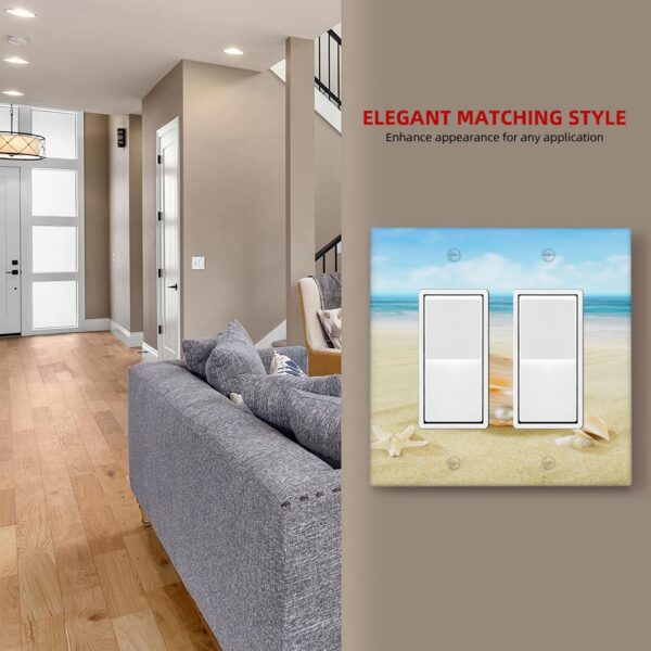 1Pcs Open Shell With Pearl in the Sand Wall Plates decorative light switch cover plate Light Switch Cover Plate Decorative Wall Plate outlet covers wall plate - Image 5